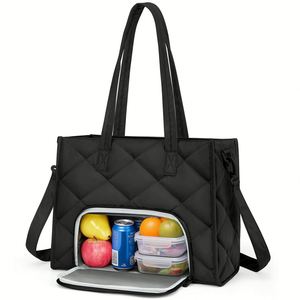 Sac isotherme matelassé pour le déjeuner, sac à main imperméable, sac isotherme portable avec bandoulière amovible, sac isotherme pour pique-nique - Product Image 1