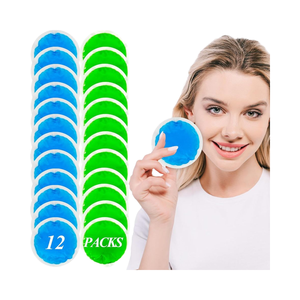 Paket es Gel panas dingin yang dapat digunakan kembali untuk cedera alergi pereda nyeri bahu kompres biru hijau Boo Boos untuk siswa - Product Image 1