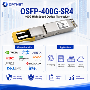 Module émetteur-récepteur optique OSFP 400G SR4 haute vitesse 400 Gbit/s MPO12 MMF 850 nm 100 m pour centre de données - Product Image 4