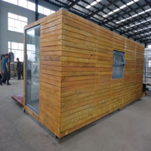 Bajo costo asequible prefabricada de marco de acero de diseño moderno Material cabina portátil 20ft kit de <span class=keywords><strong>madera</strong></span> maciza móvil contenedor de oficina - Product Image 4