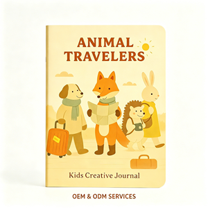 Offre Spéciale – Carnet Créatif Personnalisé OEM/ODM pour Enfants, Motif Animaux, Couverture Souple, Papier <span class=keywords><strong>d</strong></span>'Art, Impression UV pour Dessin et Histoires - Product Image 1
