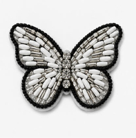 Patchs brodés de fleurs perlées pour vêtements, avec paillettes, en fil de polyester, à coudre ou à coller, pour robes et vestes