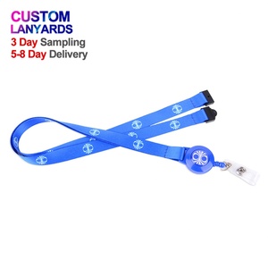 สายคล้องคอพิมพ์โลโก้ตามสั่ง พร้อมที่ใส่บัตรแบบยืดหดได้ - Product Image 1