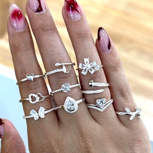 Joyas En Plata Italiana Por Mayor Surtida Original Rosa Preciosas Anillos Sterling <b>Silver</b> Joyas De Plata <b>925</b> Por Mayor - Product Image 1