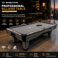 Table de billard MDF sur mesure en bois flotté/bois de caoutchouc de 7, 8 ou 9 pieds avec surface résistante aux rayures pour clubs et usage domestique, 9 boules