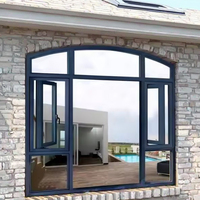 Conception personnalisée de fenêtres architecturales à battant à double vitrage de haute qualité Fenêtres à battant insonorisées en aluminium