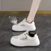 Chaussures de sport pour femmes, antidérapantes, en TPU, à semelle épaisse, blanches, en maille respirante, décontractées, pour le skate