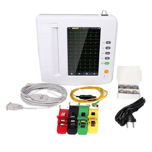 CONTEC ECG1212G شاشة تعمل باللمس 12 جهاز رسم القلب الكهربائي 12 قناة ecg cardioline