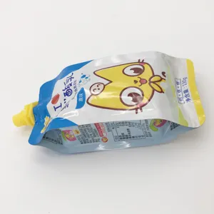 Yoğurt torbası esnek malzeme gıda sıvı ambalaj İçme 130g özel 8mm emzik kese
