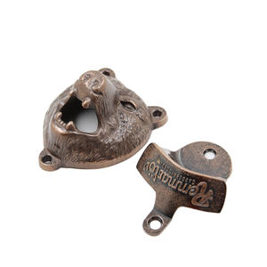 הסיטונאי מתכת סגסוגת אבץ פליז וינטג להגדיר קיר מותאם אישית רכוב בקבוק בירה - Product Image 1