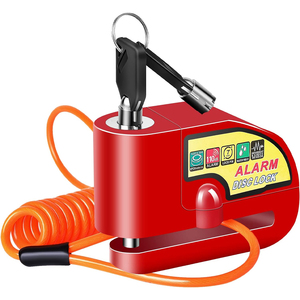 Hırs alüminyum alaşım <span class=keywords><strong>Alarm</strong></span> disk kilidi Anti hırsızlık güvenlik tekerlek 5ft hatırlatma kablosu ile su geçirmez 110dB <span class=keywords><strong>Alarm</strong></span> sesi - Product Image 3