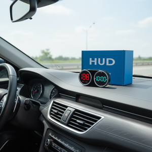 Compteur de vitesse numérique HUD, affichage tête haute, boussole en temps réel, horloge, accessoire électronique automobile pour tous les véhicules - Product Image 3