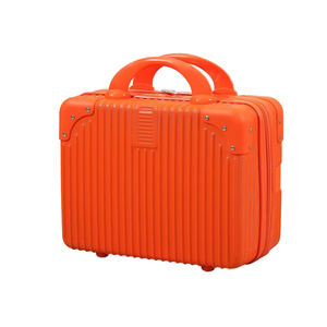 Chine Fabricant 14 Pouces Simple Cosmétique <span class=keywords><strong>Vanity</strong></span> Case Léger Portable Duarale ABS Cosmétique Sac Carry on <span class=keywords><strong>Valise</strong></span> - Product Image 3