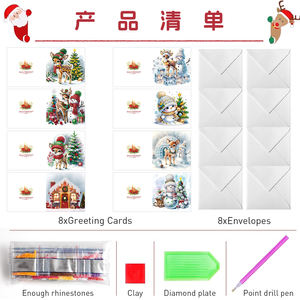 Cooleve 5D kim cương thêu Kit handmade giáng sinh giấy DIY thiệp chúc mừng bưu thiếp bán buôn giáng sinh thẻ Kit - Product Image 6