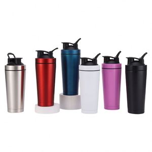 Custom 500Ml 750Ml Single Wall Protein <b>Shaker</b> <b>Bottle</b> With Scale Premium Stainless Steel Tumblers - Product Image 1