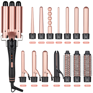 Fer à friser multifonctionnel 5 en 1 Ensemble de baguettes à friser interchangeables Baril en céramique Professionnel Flexible Boucleur de cheveux - Product Image 2