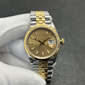 นาฬิกาสแตนเลสสำหรับผู้ชายหรูหรารุ่นที่จำกัดจำนวน2025สายเซรามิกสีทองกระชับเครื่องรางแบบตะขอซ่อนเร้น - Product Image 1