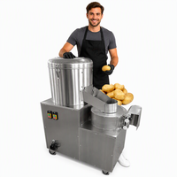 Automatische commerciële roestvrijstalen fruit- en groenteschilmachine voor restaurants, aardappelreiniging, -snijden, eenvoudig te bedienen