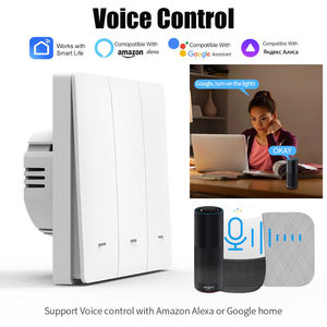 Interruptor <span class=keywords><strong>de</strong></span> Luz Inteligente WiFi SIXWGH para Smart Life, Panel Táctil, Neutral Opcional, 1, 2 o 3 Botones, Compatible con <span class=keywords><strong>Alexa</strong></span>, Google Home, Yandex Alice - Product Image 2