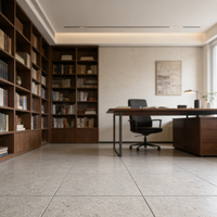 Dalle de terrazzo blanche grand format moderne YDSTONE avec copeaux blancs, pierre de terrazzo artificielle polie pour revêtements de sol et escaliers