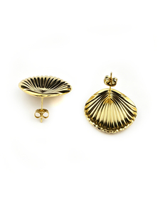 Boucles d'oreilles clous en acier inoxydable plaqué or <span class=keywords><strong>pour</strong></span> femmes, hypoallergéniques, style vintage coquillage, parfaites <span class=keywords><strong>pour</strong></span> offrir en <span class=keywords><strong>cadeau</strong></span> - Product Image 5