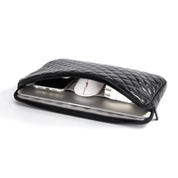 Sac de protection personnalisé en cuir PU matelassé gonflé pour ordinateur portable