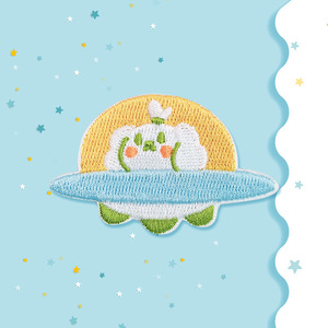 アニマルプラネット漫画刺繍パッチ自己接着フェルト布ステッカーファブリックベースのバッグデコレーションPVCコンピュータ用 - Product Image 4