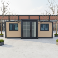 Maison conteneur extensible 20 pieds 40 pieds, 2 chambres, modulaire, portable, préfabriquée, en panneaux d'acier, pour villas, hôtels et résidences de villégiature