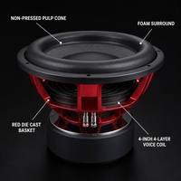 Subwoofer de voiture Monster Bass 15 pouces 6000W Max, moteur à triple aimant de 150oz, bobine de 4 pouces, panier moulé sous pression rouge, haute pression sonore (SPL), double 2/4 Ohm Pro