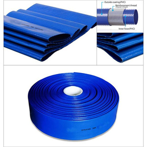 <span class=keywords><strong>Tuyau</strong></span> de refoulement plat souple en PVC bleu pour l'irrigation agricole - Product Image 6