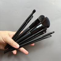 Ensemble de 9 pinceaux à sourcils professionnels de haute qualité, classiques, à manche noir, poils synthétiques, plats