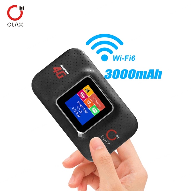 For OLAX MF6875 Mini CPE 4G Hotspot Router 300 Mbps LTE WiFi Wireless Mifis RJ45 Port 3000mAh Battery Pocket Mobile Firewall