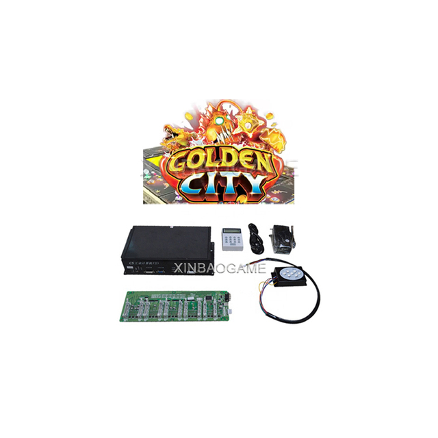IGS Customized Shooting Fish Video Game Board Ocean King 3 Plus Golden City Stainless Steel Coin Pusher 1 Year Warranty