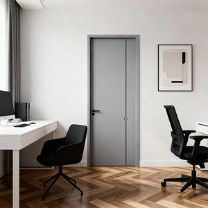 Porte en bois massif moderne de <span class=keywords><strong>l</strong></span>'usine du fabricant, peinture <span class=keywords><strong>écologique</strong></span> sans insecticide, résistante à <span class=keywords><strong>l</strong></span>'humidité, anti-insectes pour les chambres à coucher, les hôtels, les hôpitaux - Product Image 4