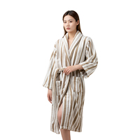 Peignoir pour femme avec logo personnalisé, col châle, en polaire, confortable et épais, pour un usage quotidien et en cadeau