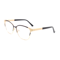 Lunettes rondes multicolores unisexes, accessoire de mode, sans bords, monture métallique optique