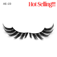 Vente en gros boîte à cils personnalisée faux cils de renard yeux de chat bandes invisibles 17mm cils en bande