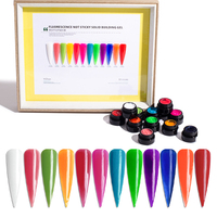 8g Fluorescence Haute Viscosité Non Collant Logo Personnalisé Marque Privée Nail Art Extension Solide Construction Gel Polonais