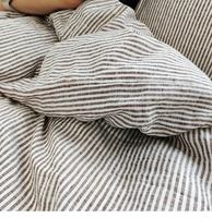 Parures de lit personnalisées en gros disponibles – Tissu tissé de haute qualité, rayé et uni, 100 % pur lin et coton