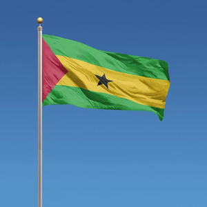 Drapeau publicitaire de <span class=keywords><strong>Sao</strong></span> Tomé-et-Principe en polyester imprimé personnalisé - Product Image 2
