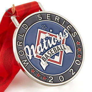 Medalla de maratón mundial personalizable, oro, plata, cobre, alivio, pintura para hornear, colorear, competición deportiva, premios, artesanías de Metal YinGe - Product Image 1