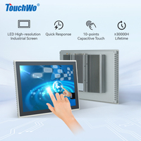 Instalación integrada 8 10 12 15 18 21 pulgadas Panel táctil inteligente IP65 Monitor de pantalla táctil de control industrial para fábrica inteligente