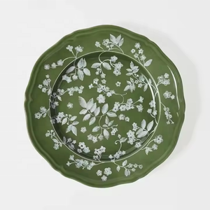Vajilla de Lujo de Porcelana de Hueso Italiana con Flores Azules Estilo Vintage, Juego de Platos Decorativos de Cerámica, Colores Personalizables, Venta al por Mayor - Product Image 3