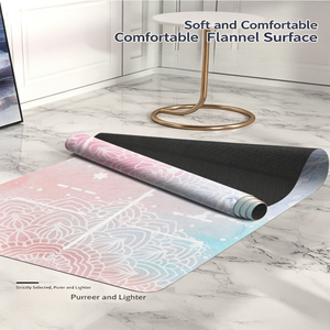 <span class=keywords><strong>Tapis</strong></span> de <span class=keywords><strong>yoga</strong></span> pliable pour femmes, 1,5 mm, en daim et caoutchouc naturel, 183x80 cm, extra large, antidérapant, imprimé mandala, pour le voyage - Product Image 3