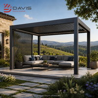 Fabricant de pergolas en aluminium, pavillon avec toit métallique, système de structure sur mesure, production en gros et support OEM