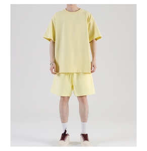 T-shirt pour homme en coton 100% de haute qualité, tricoté, col rond, manches courtes, coupe ample, respirant, logo imprimé sur le devant, décontracté - Product Image 2