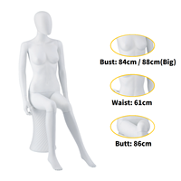 Maniquí de Mujer de Cuerpo Completo Blanco, Modelo Ideal para Escaparates en Boutiques de Ropa Femenina y Tiendas de Bodas