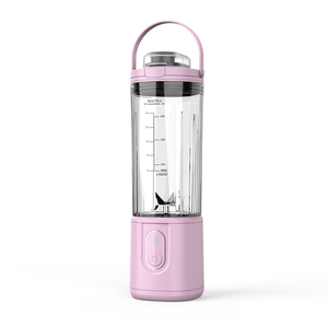 Portable Single Serve Blender 6 Blades <b>Push</b> Button Controls Battery Powered Plastic Container Household RV Use Low Noise - Product Image 1