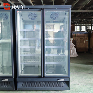 Congélateur vertical commercial à double porte vitrée pour supermarché - Product Image 2