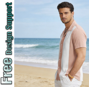 Camicie da uomo a <span class=keywords><strong>maniche</strong></span> <span class=keywords><strong>corte</strong></span>, vestibilità aderente, antipiega, casual, con bottoni. - Product Image 3